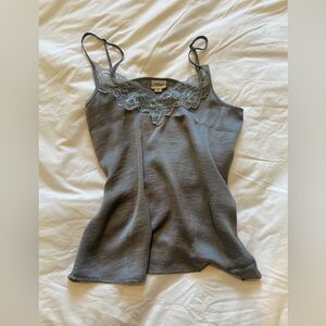 Satin tank top with lace trim size XS-S